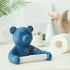 Bear Decor Toilet Holder Bathroom Wall Mounted Home Storage Tissue Box Paper Towel Dispenser Restroom Accessories 210326