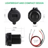 New Dual USB Motorcycle Cigarette Lighter Socket s QC 3.0 Car Charger LCD Display For 12/24V Vehicles