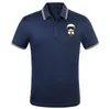 European and American men's polo shirt plain weave cotton Lafayette appliqué t-shirt summer lapel short sleeve 2806#
