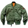 American Alphas Version Spring and Autumn Green MA-1 Flight Suit Stud Windproof ومعطف مقاوم للماء