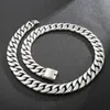 20mm Heavy Punk Rock Mens Women Brush Matte Curb Cuban Link Necklace Hiphop Gold Silver 316L Stainless Steel Bike Biker Chain Neck268B