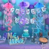 Festa a sirena Appesa Medusa Ornamento Ghirlanda di carta Banner Sirenetta Decorazione per feste Forniture per bambini Compleanno Baby LLD12322