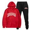 Modemärke backwoods mens set fleece hoodie pant tjock varm tracksuit sportkläder huva spår kostymer manlig trackdräkt 220114