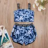 Sling Letter Printing Children's Clothes Set Fashion Tie-dye For Boys and Girls Summer Kids Sports Suit 210515