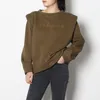 Casual Embroidery Sweatshirt For Women O Neck Long Sleeve Chic Sweatshirts Female Fashion Clothing 210524