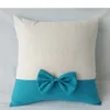 Bowknot Pillow Case Personalized Sublimation DIY Sofa Cushion Cover Hotel Bedroom Decoration 40*40cm 4931 Q2