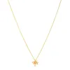 Jaeeyin 2022 Arrivals Fashion Sweet Pink Bead Star Moon Gold Color Clavicle Chain Girlfriend Birthday Gift Lucky Stone Chokers
