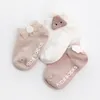 3 paires/lot 0 à 24 m printemps été bébé chaussettes couleur unie bébé chaussettes de sol en coton doux anti-dérapant chaussettes de bateau pour les filles 808 Y2