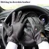 Leather deerskin driver gloves men's summer and autumn single-layer thin section outdoor riding full-finger motorcycle gloves H1022