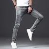 Jantour Brand Verão Primavera de Algodão Calças de Jeans Homens Denim Skinny Moda Qualidade Estiramento Calças Slim Calças Masculino 210723