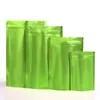 Matte Green Aluminum Foil Stand Up Bag Grip Seal Tear Notch Doypack Food Snack Coffee Bean Storage Pack Pouches LX4225