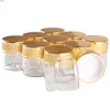 24 pieces 10ml 30*30mm Glass Bottles with Golden Frosted Caps Transparent Perfume Bottle Spice Jarsgood qty