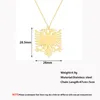 Naszyjniki wisiorek Wangaiyao Akcesoria ze stali nierdzewnej Albanian Eagle Złoty naszyjnik Para moda Osobowość Przedmiot biżuterii 46666600