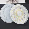 Herramientas para hornear pastelería Diy R Eclipse estrella Luna reloj esfera molde de silicona para molde de resina moldes epoxi-ABUX