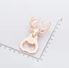 50PCS Deer Bottle Opener Gold Stag Antlers Opener Wedding Favors Rustic Theme Party Gifts Birthday Bridal Shower Baptism Keepsake SN6069