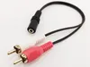 Câble audio plaqué or Jack stéréo femelle 3,5 mm vers double cordon adaptateur mâle RCA 25 cm/5 pièces