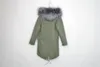 Women's Fur & Faux Latest Long Parka With Real Lining Women Grey Mink Overcoat Elegant Winter Men Coat