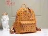 Leather High Quality Luxury mens women's rivet famous Backpack Designer lady Mbackpacks Bags Women Men Fashion School Bag357M