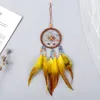 Ręczne Dream Catchers Wind Chime Feather Bead Bells DreamCatcher Home Decoration Wiszące Wisiorek Dziękczynienia Boże Narodzenie Prezent HHA1687