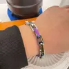 Pulseras para hombre, alta calidad, agua apagada, deslumbrante, eslabón artesanal, cadena de moda para hombres y mujeres, los mismos amantes, catenaria de mano, tamaño 21 cm