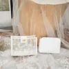Evening Bags Handbags Fashionable Purses Transparent Daisy Pattern Shoulder Bag Chain Strap Color Block Sachels Composite Tote