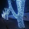 2021 Lumières de jardin solaires 12M 100LED Guirlandes lumineuses Éclairage d'arbre de Noël Guirlandes de patio imperméables Guirlande solaire Jardin Ligh3771822