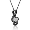 Crystal Music Note Crematie Sieraden Voor Ashes Rvs Keepsake Hanger Houder Ashes voor Pet Human Memorial Funeral Urn Ketting voor mannen Vrouwen