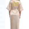 Silk Satin Lace White Bride Bridesmaid Robes Wedding Long Robe Bathrobe