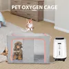 Cat Carriers Crates & Houses Pet Oxygen Cage Dog Atomization Linen Foldable Box Puppy Kitten Incubator With Nebulization Veterinar238n