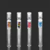 Glas Straw Pyrex Tube Pipe Steamroller Handrör Cigaretthållare Filter Tips One Hitter för rökning Bat Tobacco Hookah Diamond Holder