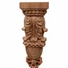 VZLX Vintage européen non peint bois sculpté décalque coin onlay applique cadre pour meubles de maison armoire porte cheminée décor 210318