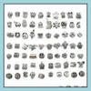 Metals Loose Beads Jewelry Antique Sier Plated Alloy Big Hole Charms Spacer Fit Pandora Bracelet Diy Necklaces & Pendants Drop Delivery 2021