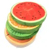 Cushion/Decorative Pillow 32 X 4cm 3D Funny Fruit Seat Home Sofa Cushion Office Round Kiwi Watermelon Orange Back Cushions Gift