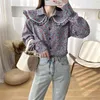 Fashion sweet Small floral Shirt Long Sleeve Loose Temperament Tops for Women Shirts Spring Summer Ladies 210507