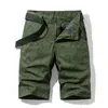Zomer heren camouflage katoen rits casual pocket reguliere vijfpuntige broek militaire lading plus size shorts 210622