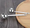 Measuring Tool Coffee Scoop Mesaure Spoon Stainless Steel 304 Spoons Scale 15ml 30ml Kitchen Gadget SN2540