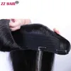 Zzhair 100g-200g 16 "-28" Maskin gjord remy Hår V-Style One Piece Set 5 Clips i 100% Human Hair Extensions 1pcs Natural Rock H0916