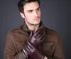 フィンガーレスグローブ2021高品質男性本物のラムキンレザー秋と冬の熱流行の男性の手袋
