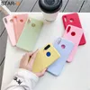 Cassa del telefono in silicone color caramella per huawei p30 lite pro p20 p10 p smart plus z 2019 cover posteriore in tpu morbido opaco