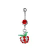 YYJFF D0093 Strawberry Belly Navel Button Ring Red Color