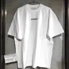 Vetements t Shirt Erkek Kadın Kısa Kollu Büyük Tag Hip Hop Gevşek Nakış Vetementleri Tees Siyah Beyaz Tişörtler Üst Tees X0726