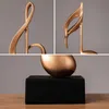 Home Decor Accessoires Beeldje Decoratieve Kunst Statuette Gouden Muzikale Noot Handwerk Woonkamer Wijnkast Desk Ornamenten 210924