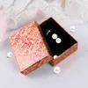 Dozen verpakking display sieraden 9 x 7 x 3 cm roodgouden kleine rozen papierstijl cadeau aanwezig case hanger earring ring ketting sieraden jllcfz