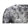 Luxe Paisley Gold Print Shirt Mannen Barnd Lange Mouw Gestreepte Kraag Mens Jurk Shirts Club Party Weddding Social Shirt 2XL 210522