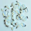 Pendentifs à breloques en forme de croissant de lune en pierre naturelle opale pour la fabrication de bijoux collier de boucles d'oreilles à faire soi-même