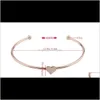 Armband Drop Delivery 2021 Blingbling High Quality Bangle Simple Armband Set With Diamond Star och Moon Heart Match Match Smycken LFANB