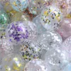 Decoratie 10 stuks glanzende confetti ballonnen transparant papier folie confetti globos 1 cm glitter pailletten bruiloft verjaardag decors