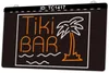 TC1417 Tiki Bar Palm Light Sign Dual Color 3D Engraving