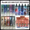 Authentic RandM LEO Rechargeable Disposable Vape Pen E Cigarette Device With RGB Light 1100mAh Battery 12ml Cartridge 5000 Puffs Kit