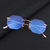 Sunglasses Anti-Blue Light Glasses Men Women Rimless Optical Frame Eye Protection Ultra Eyeglasses Computer Goggles